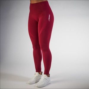 Gymshark Seamless Dry Leggings - Beet Red